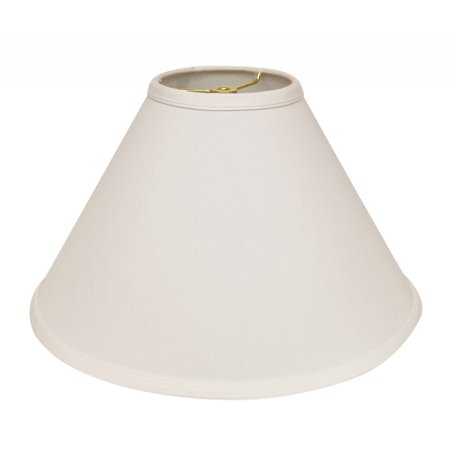 15" White Deep Cone Slanted No Slub Lampshade