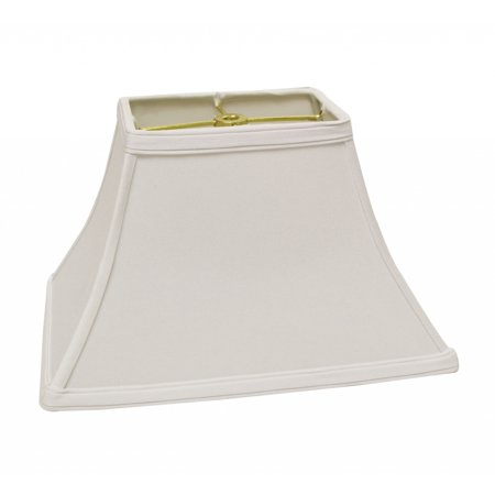 12" White Rectangle Bell No Slub Lampshade