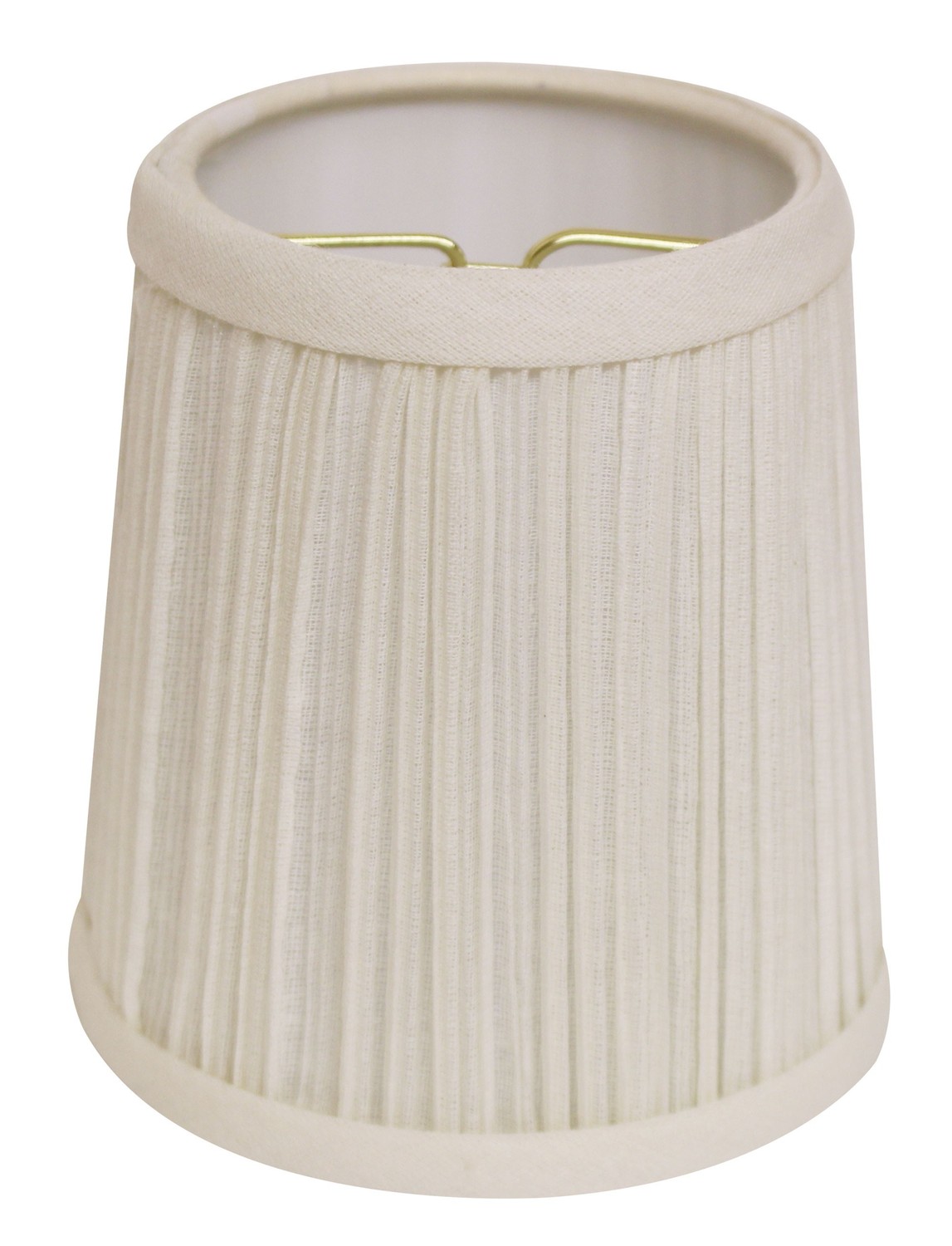4" White Set of 6 Chandelier Broadcloth Lampshades