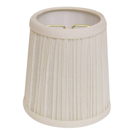 5" White Set of 6 Chandelier Broadcloth Lampshades