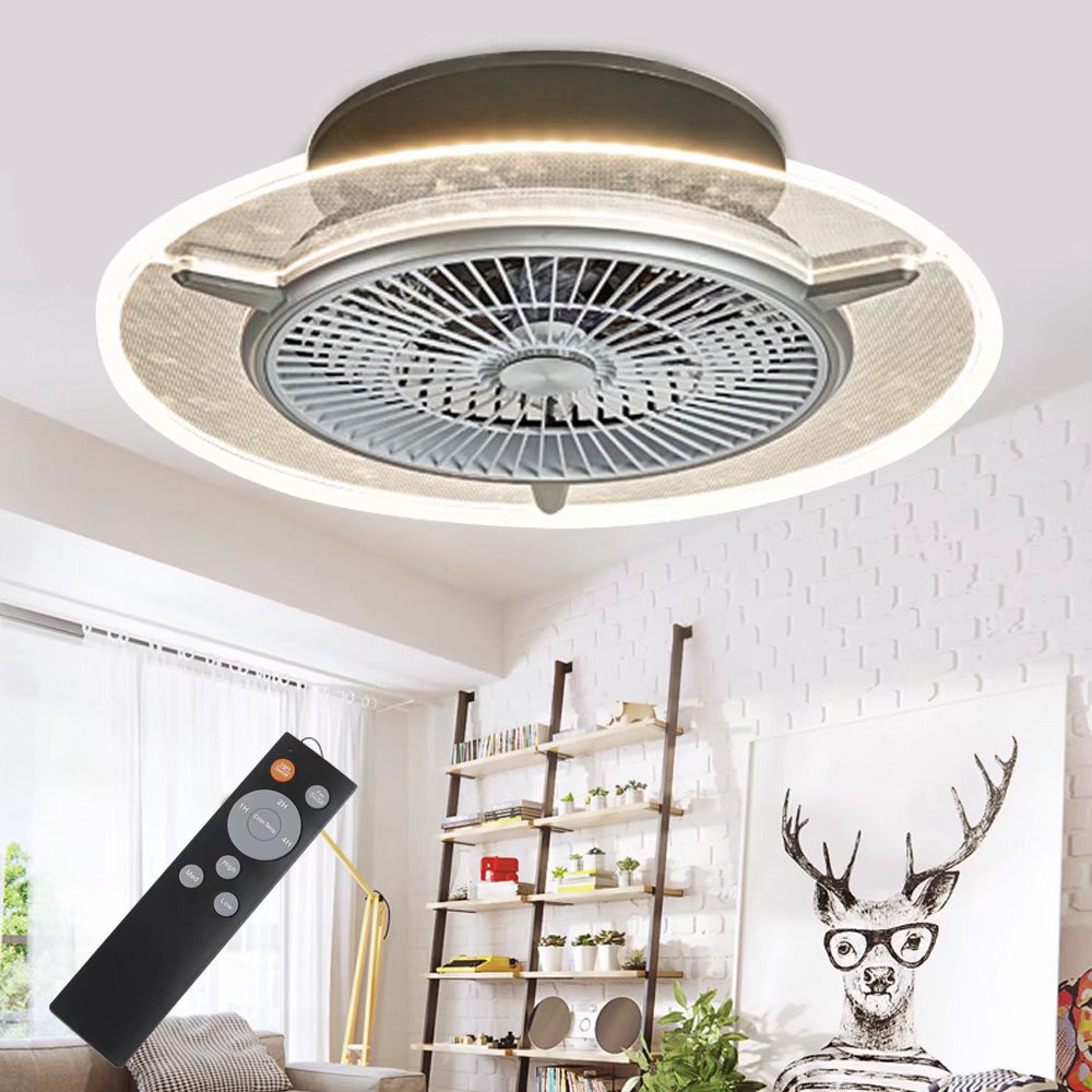 Luxurious Gold LED Ceiling Lamp And Fan