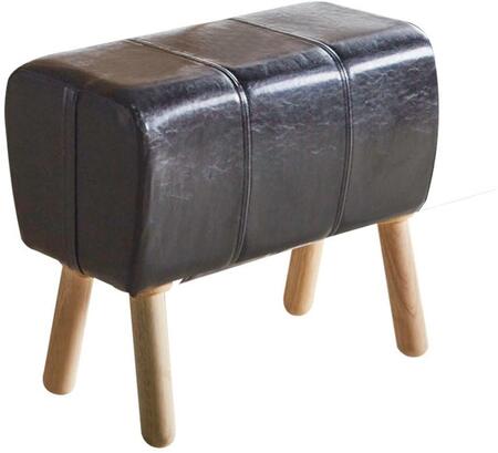 21" X 11" X 18" Black Polyurethane Stool (1Pc)