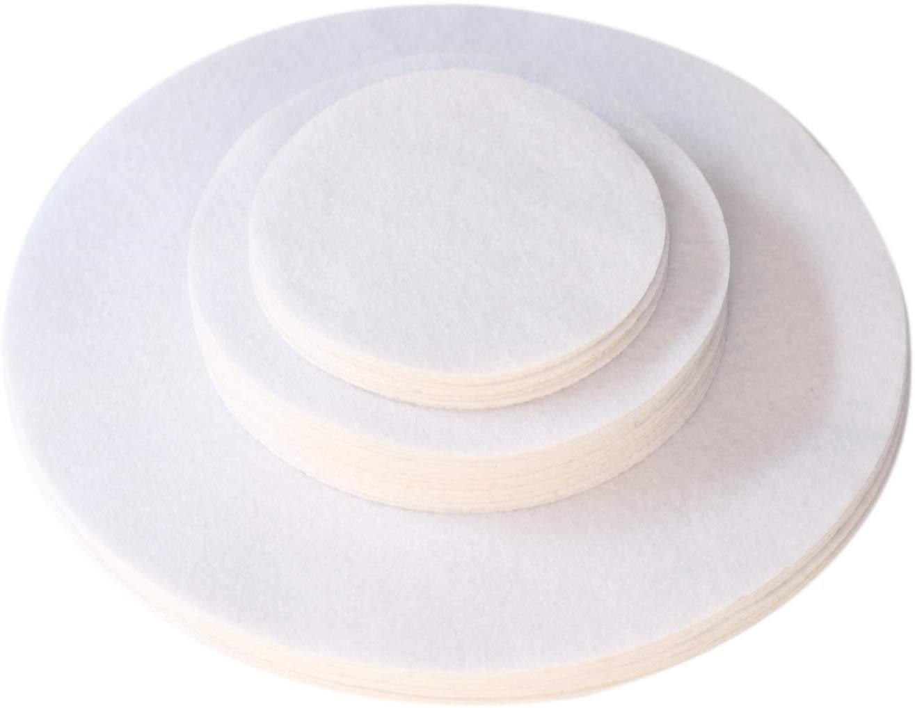 12-10", 24-6", 12-4.5" Soft White, Dish Separator Pads, Felt Plate Dividers Set of 48