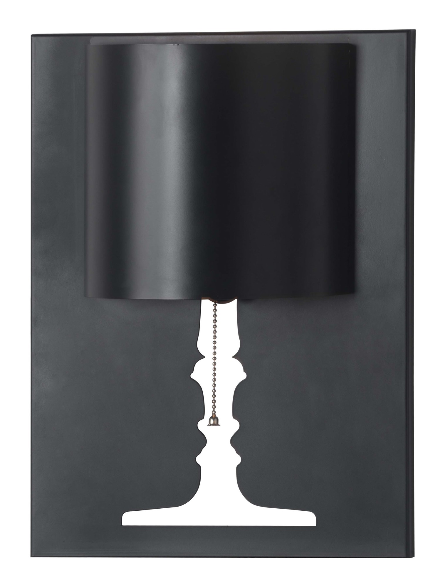 11.8" x 4.7" x 15.7" Black, Painted Metal, Wall Lamp