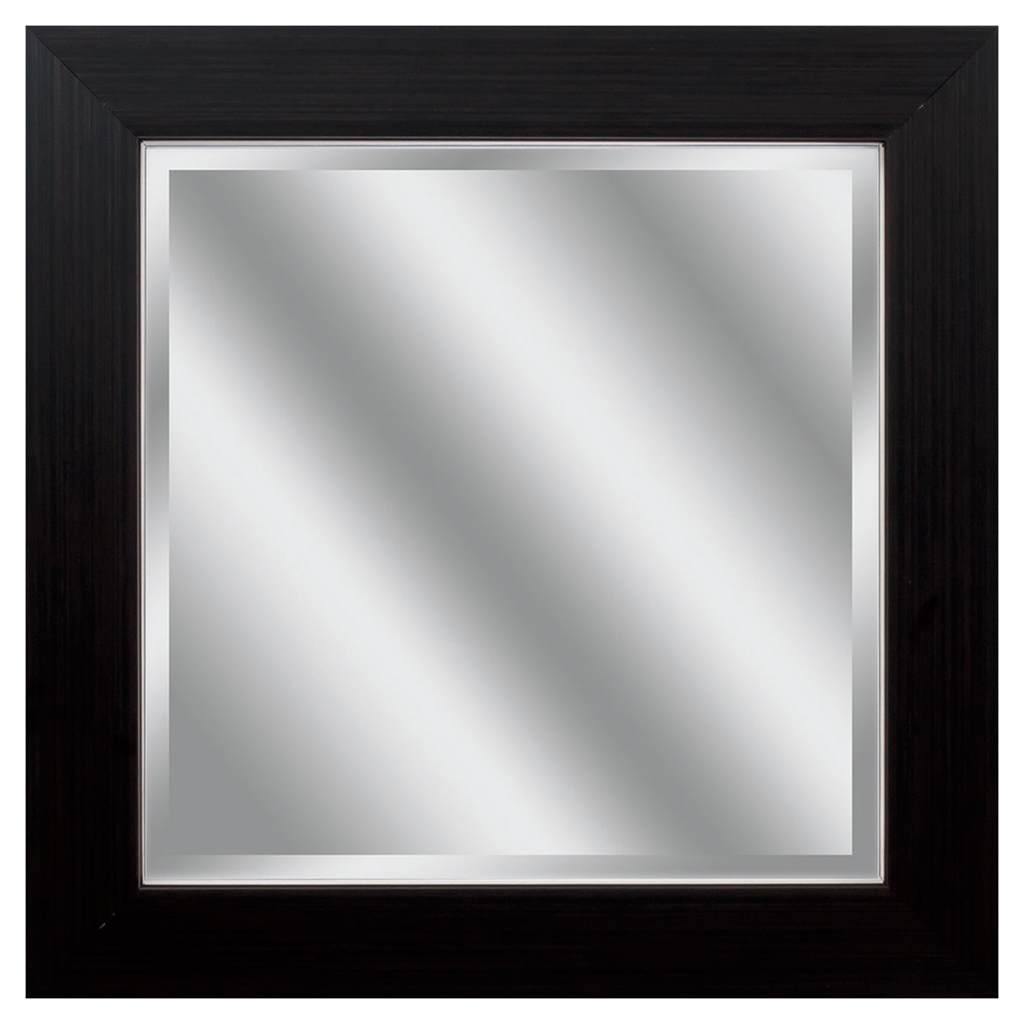 14" X 14" Woodtoned Frame Beveled Mirror