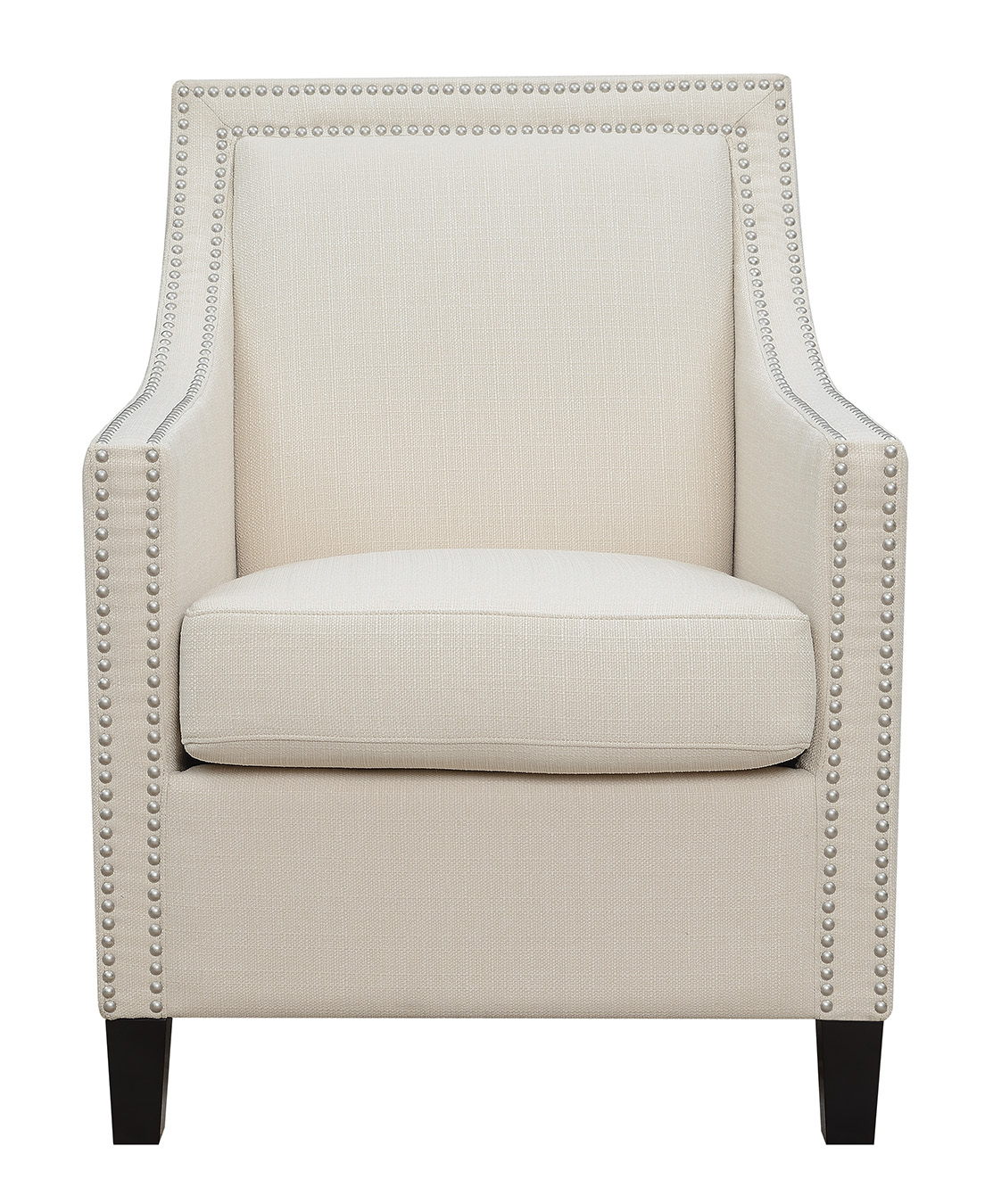 Beige Upholstered Accent Chair