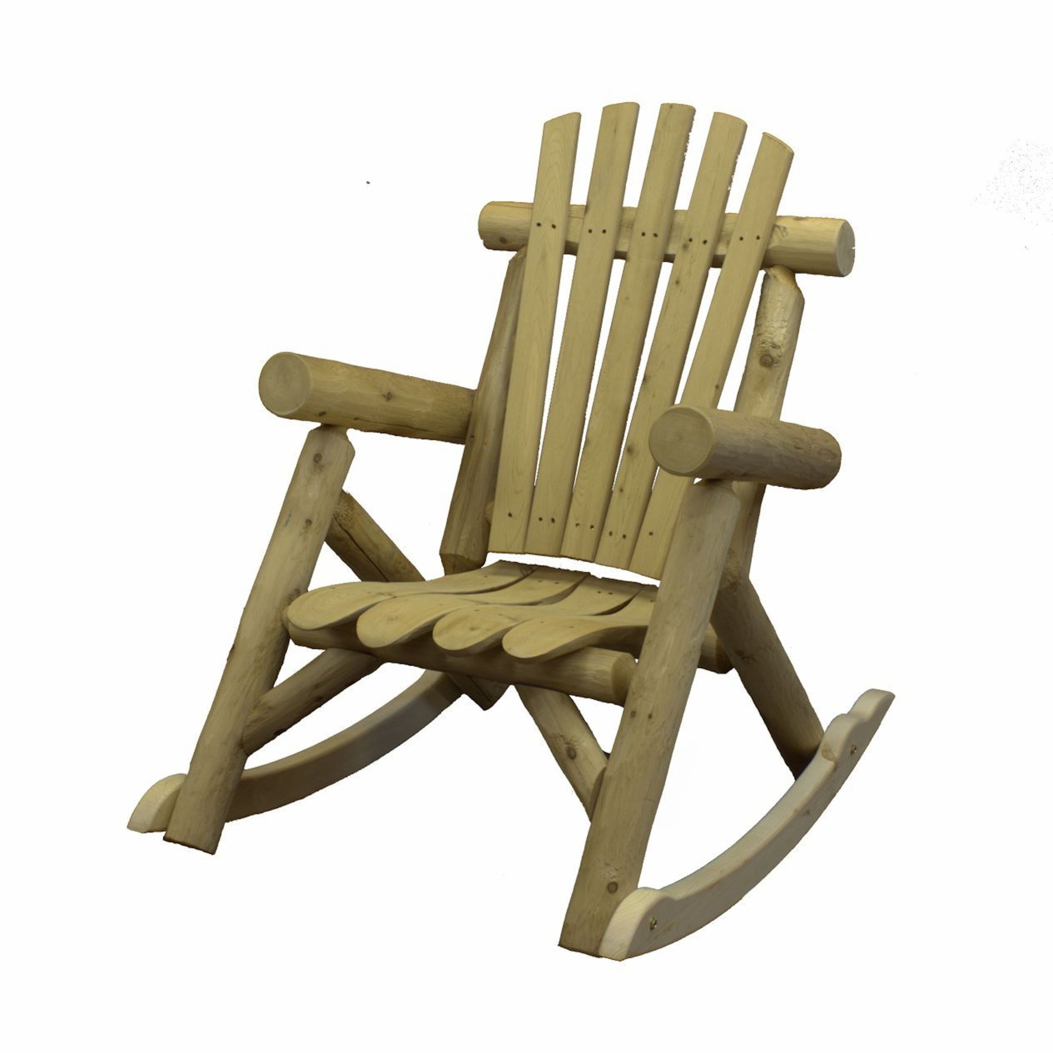 31" X 42" X 41"  Natural Wood Rocking Chair