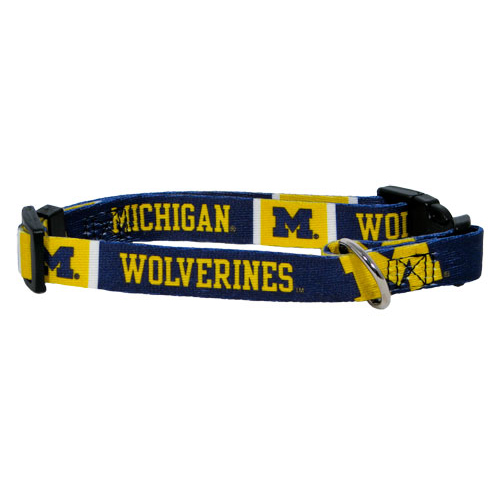 Michigan Wolverines Dog Collar - Small