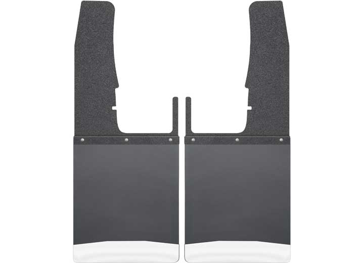 09-C RAM 1500.2500/3500 KICK BACK MUD FLAPS FRONT 12IN WIDE - BLACK TOP AND STAINLESS STEEL WEIGHT