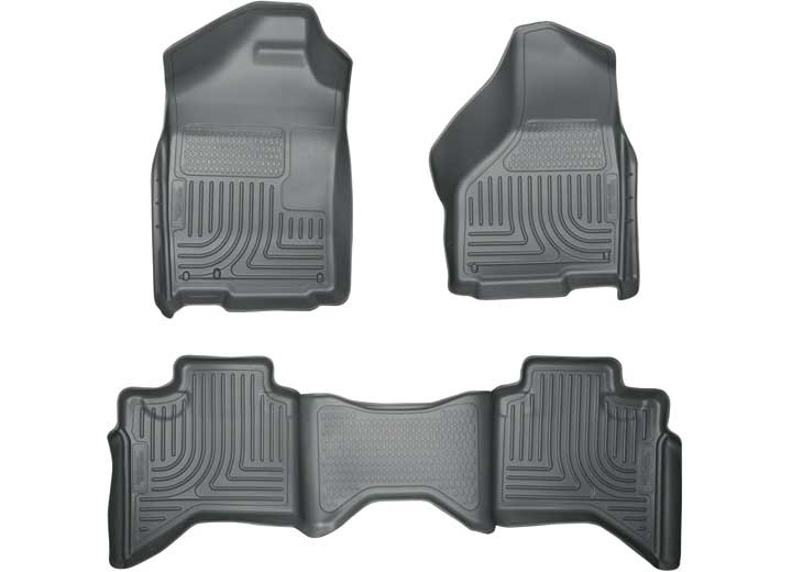 02-08 RAM 1500 QUAD/03-09 RAM 2500/3500 QUAD CAB WEATHERBEATERS FRONT & 2ND SEAT FLOOR LINERS GREY