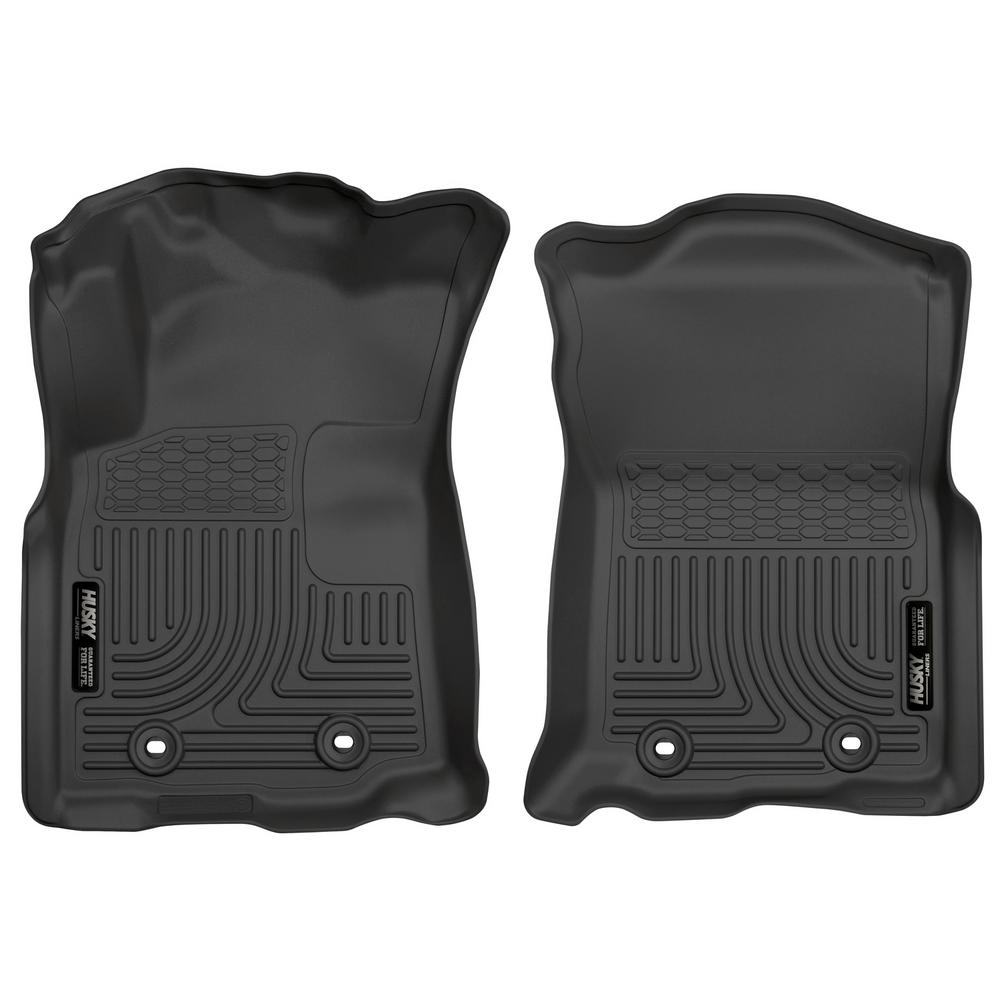18-C TACOMA AT DOUBLE CAB/ACCESS CAB FRONT FLOOR LINERS WEATHERBEATER BLACK