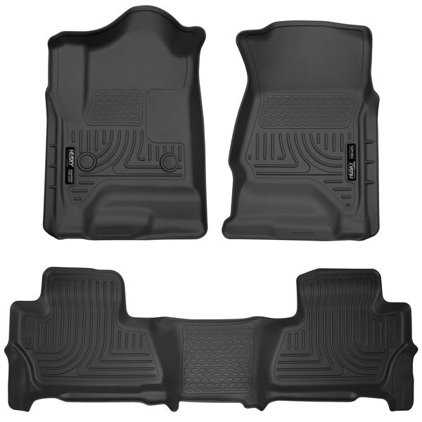 15-C TAHOE/YUKON FRONT & 2ND SEAT FLOOR LINERS WEATHERBEATER SERIES BLACK