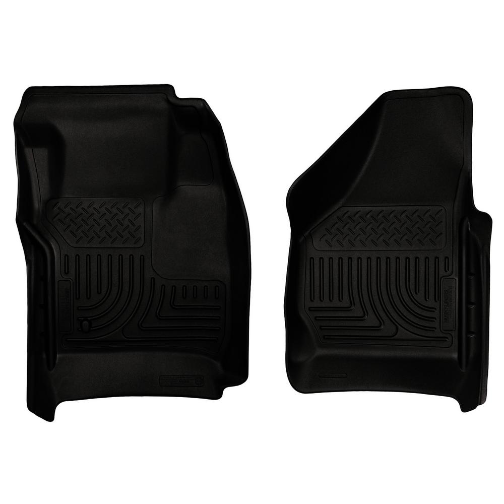 08-10 F250/F350/F450 W/O MAN 4X4 TRANSFER WEATHERBEATER FRONT FLOOR LINERS BLACK