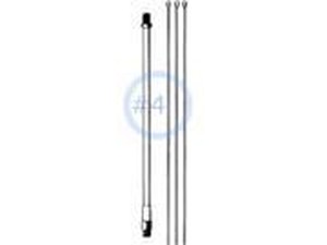 20-1/2" Stainless Mast W/White Coating &3-25" Rods