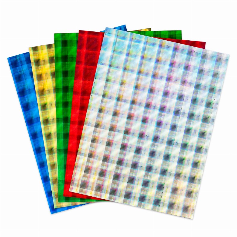 Holographic Card Stock - 8.5inx11inAssortedPlaid