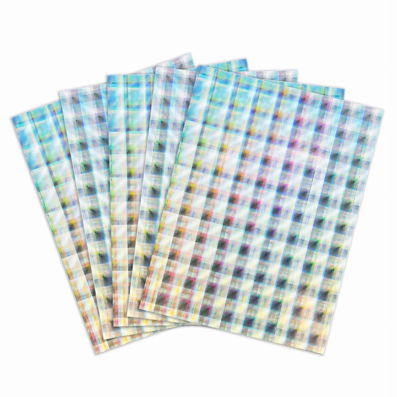 Holographic Card Stock - 8.5inx11inSilverPlaid