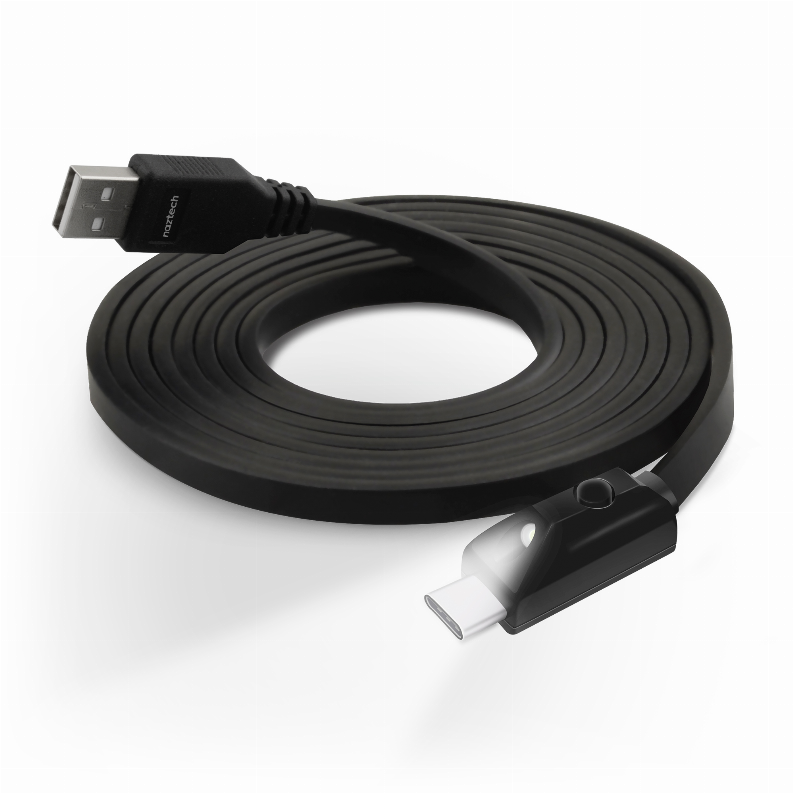  LED USB-A to USB-C 2.0 Charge/Sync Cable - 6FT Black