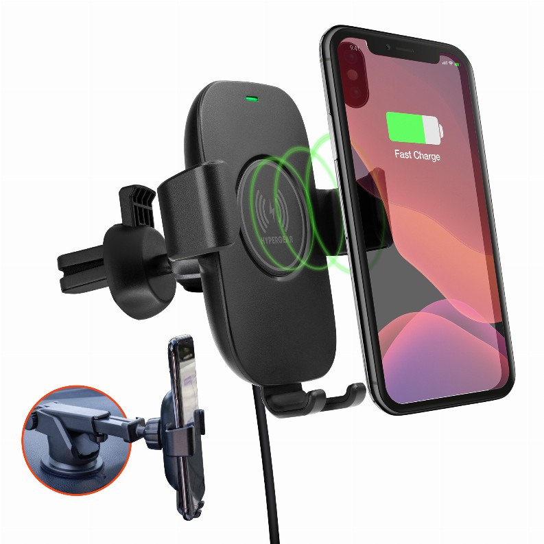 HyperGear Gravity 10W Wireless Fast Charge Mount Kit