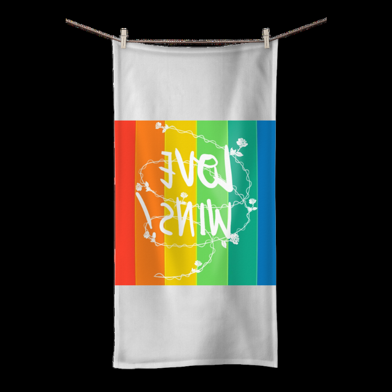 Love Wins Sublimation All Over Towel   (L) Bath  