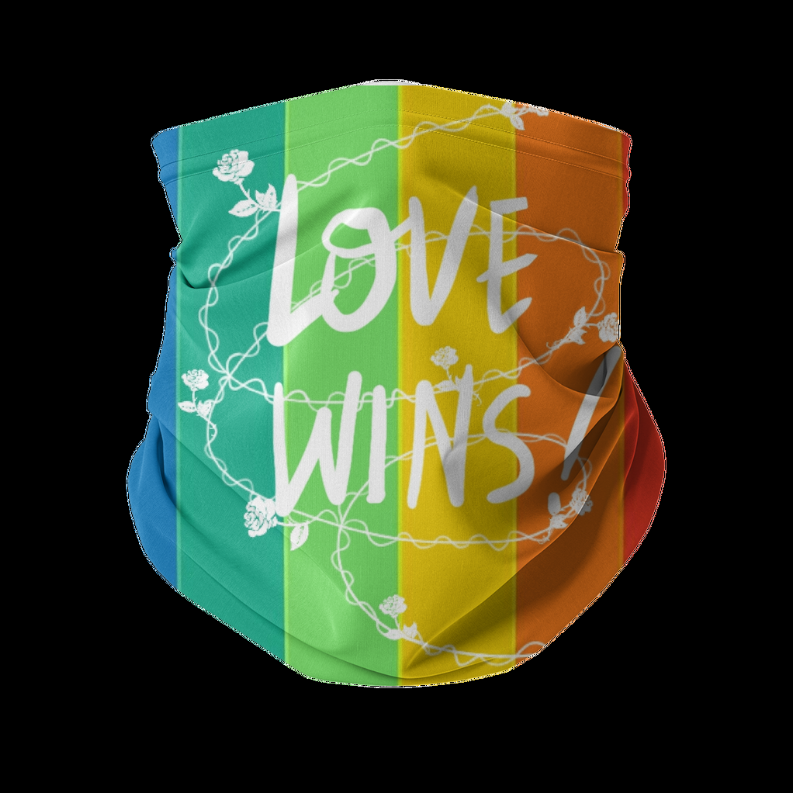 Love Wins Sublimation Neck Gaiter  XS/S   1 Layer