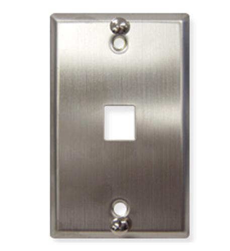 Wall Plate- Phone- Flush- 1-Port- Ss