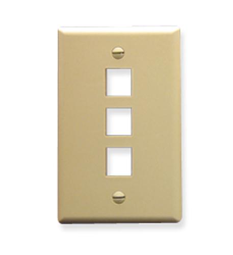 Faceplate- Oversized- 3-Port- Ivory