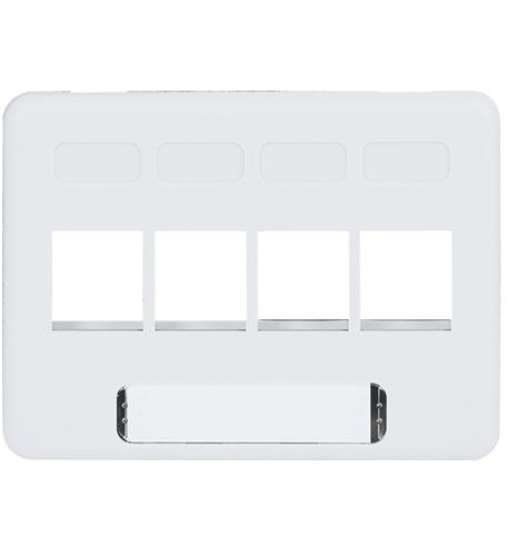 Faceplate- Furniture- Nema- 4-Port White