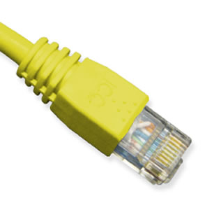 Patch Cord- Cat 6- Molded Boot- 14'  Yellow