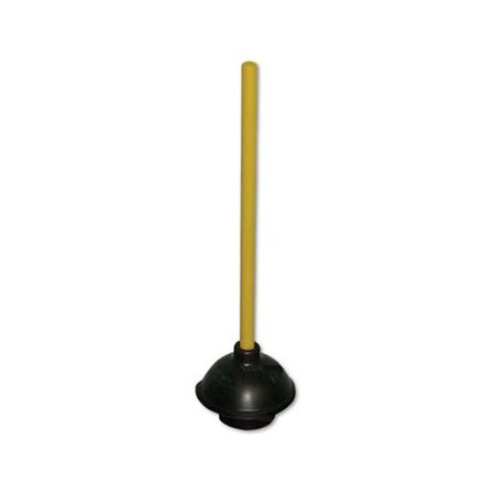 Toilet/Drain Plunger, 20" Wood Handle, 6" dia