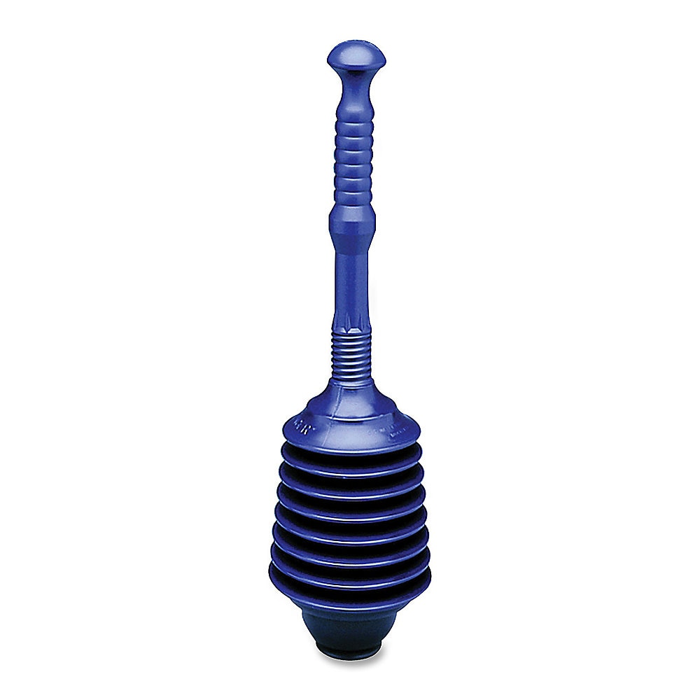 Deluxe Professional Plunger, 11.2" Polyethylene Handle, 6" dia