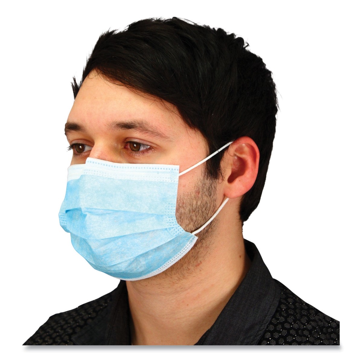 Malt By Impact Three-Ply Face Mask with Ear Loops, 50 Box, 40 Boxes/Case