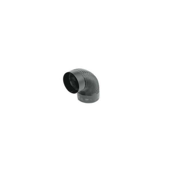 8" Snap-Lock 90-Degree Black Corrugated Elbow - BM0025