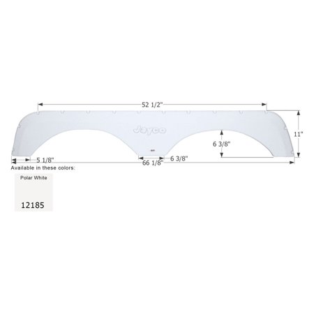 FENDER SKIRT, TANDEM, JAYCO, FS2185, POLAR WHITE