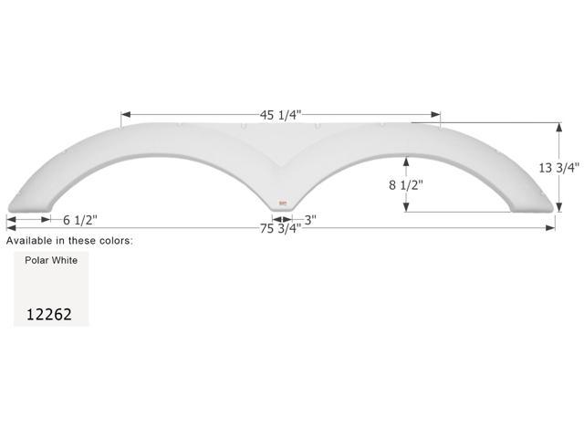 FENDER SKIRT, TANDEM, DUTCHMEN, FS2262, POLAR WHITE