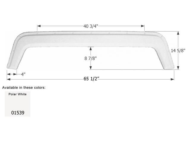 FENDER SKIRT, TANDEM, FLEETWOOD, FS740, POLAR WHITE