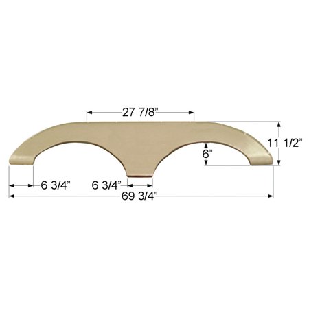 FENDER SKIRT, TANDEM, KEYSTONE, FS710, METALLIC BRONZE