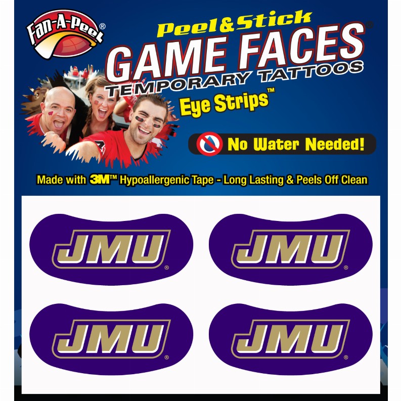 Black Eye Strips Fan-A-Peel / Gamesfaces 1.75" x .75" James Madison 