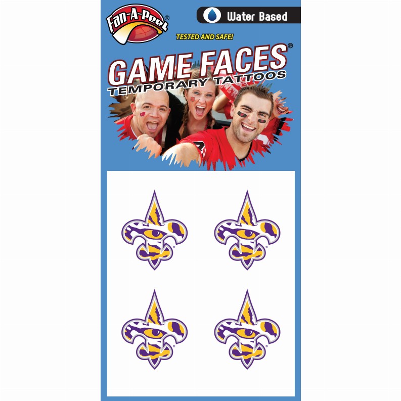 Fan-A-Peel / Gamesfaces Water Tattoos - LSU