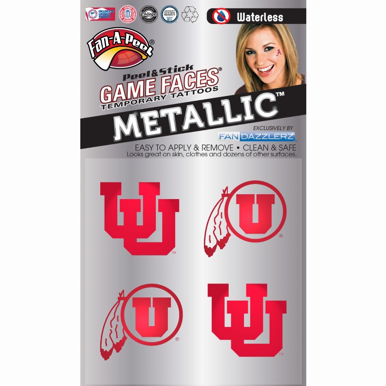 Metallic Peel & Stick Fan-A-Peel / Gamesfaces 1.25" Utah 