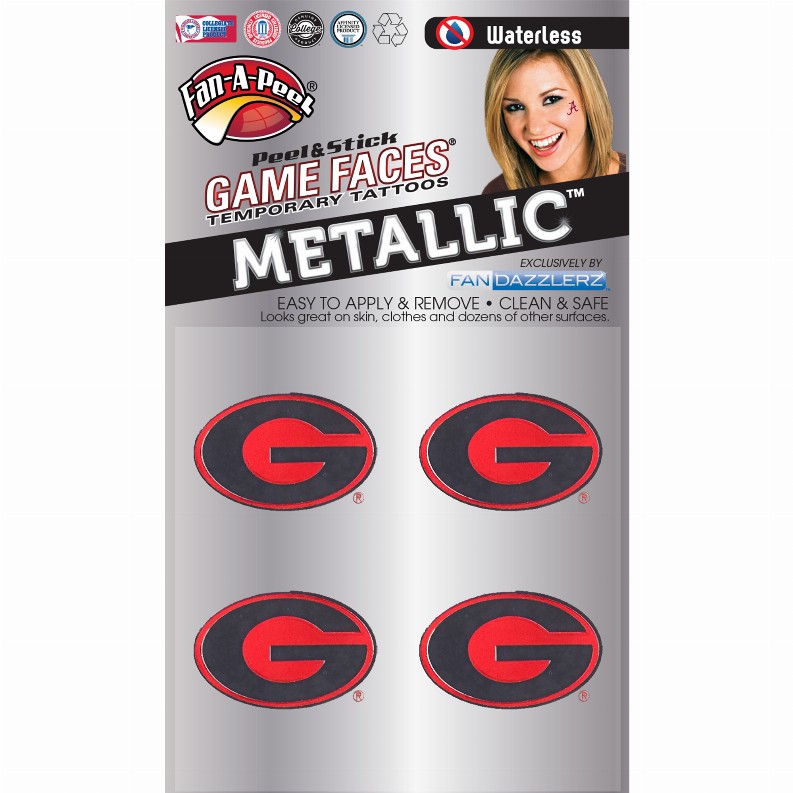 Metallic Peel & Stick Fan-A-Peel / Gamesfaces 1.25" Georgia 