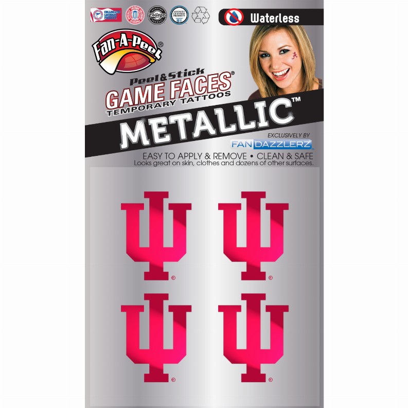 Metallic Peel & Stick Fan-A-Peel / Gamesfaces 1.25" Indiana 