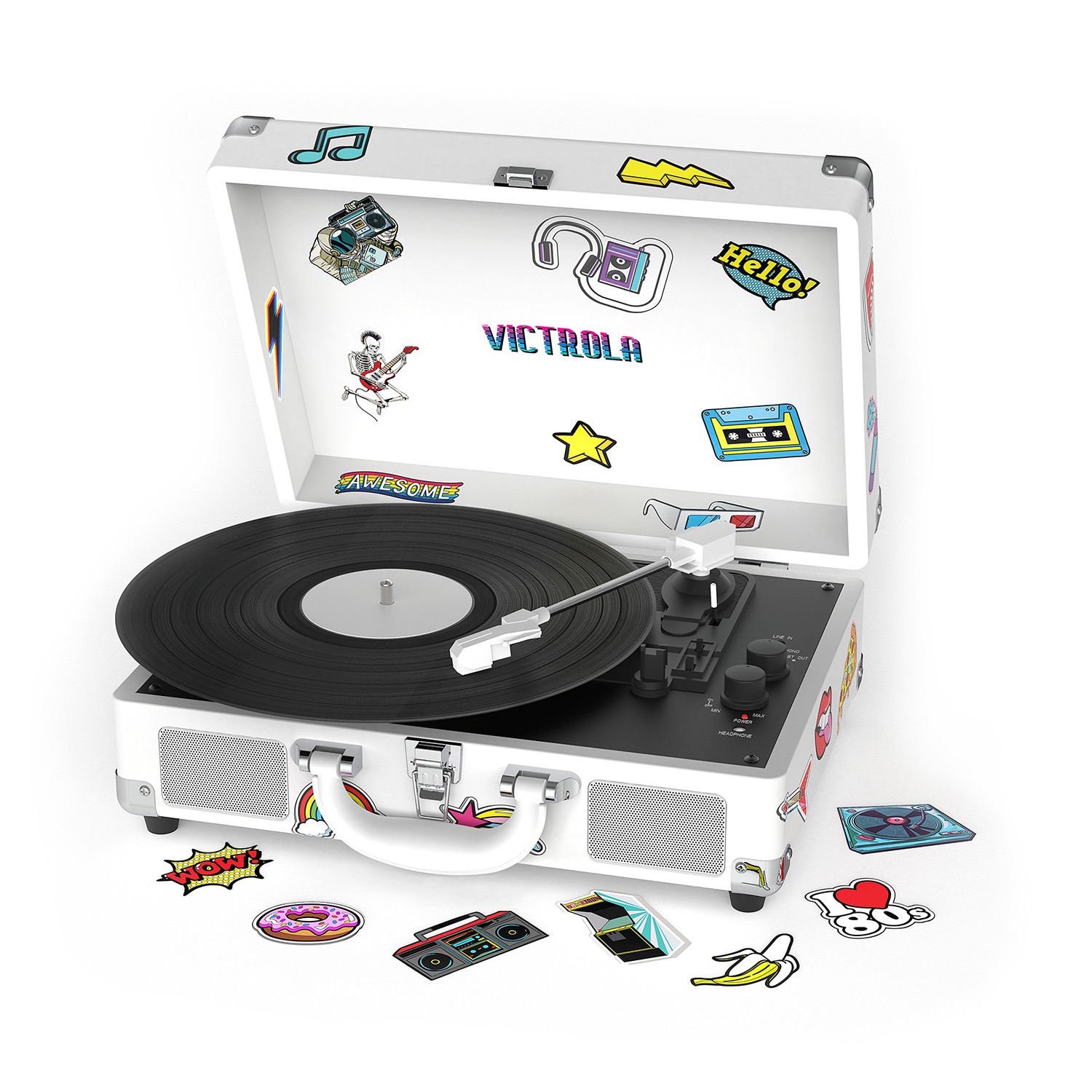 Bluetooth Suitcase Turntable Canvas