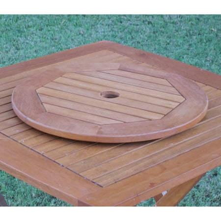 Royal Tahiti Outdoor 20" Round Lazy Susan with Umbrella Hole