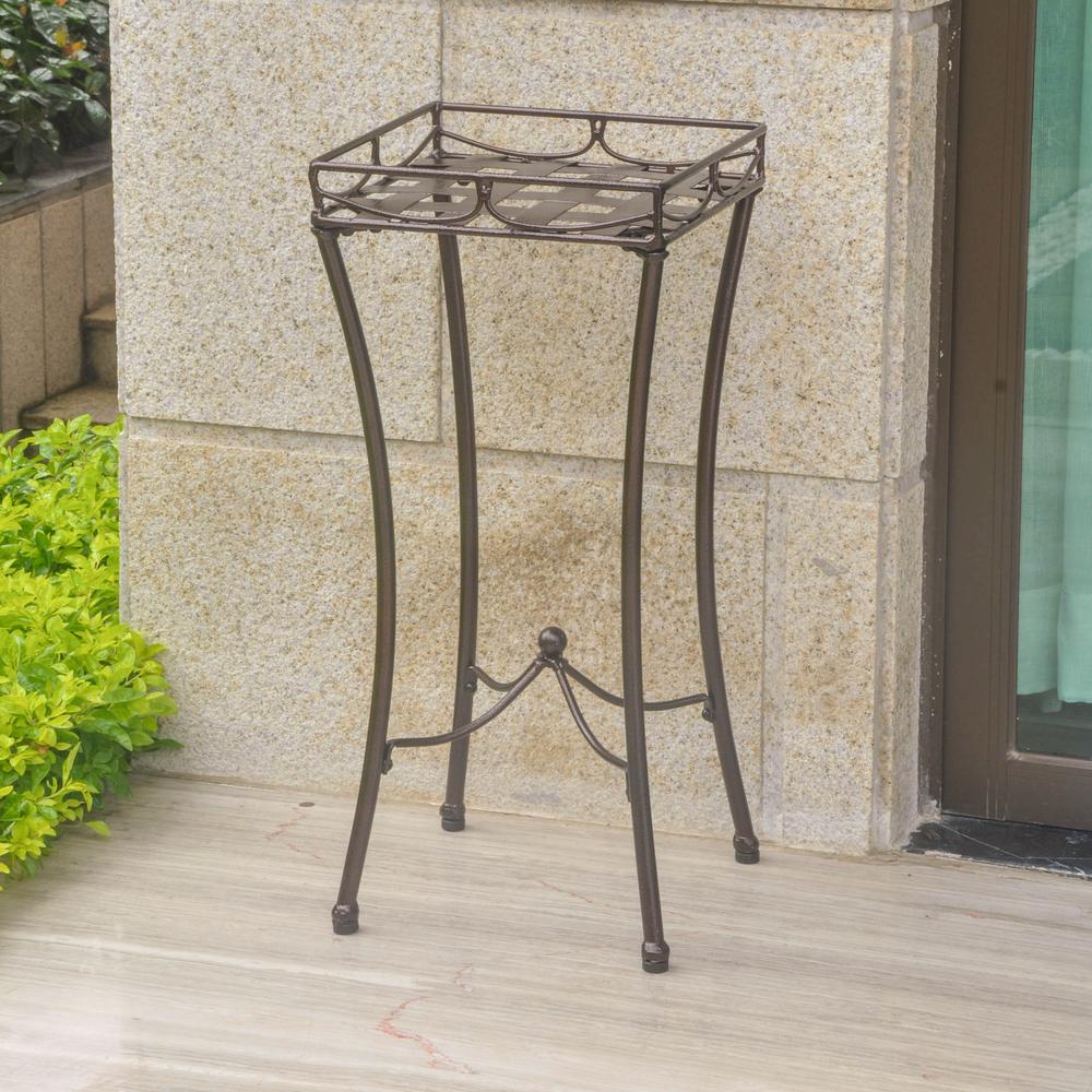 Santa Fe Iron Nailhead Square Plant Stand