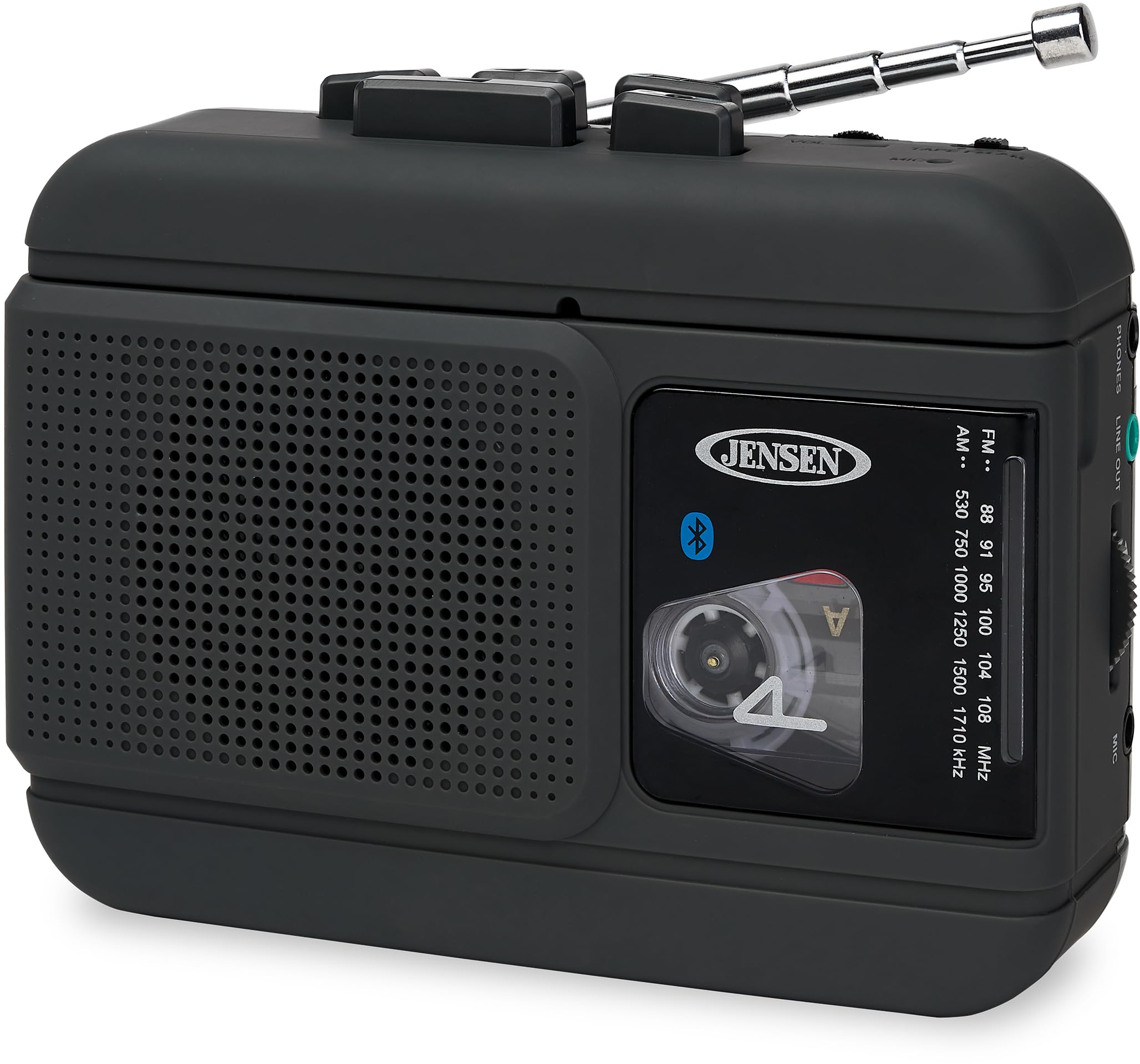 JENSEN MCR-60 BLUETOOTH AM/FM CASSETTE PLAYER AND RECORDER