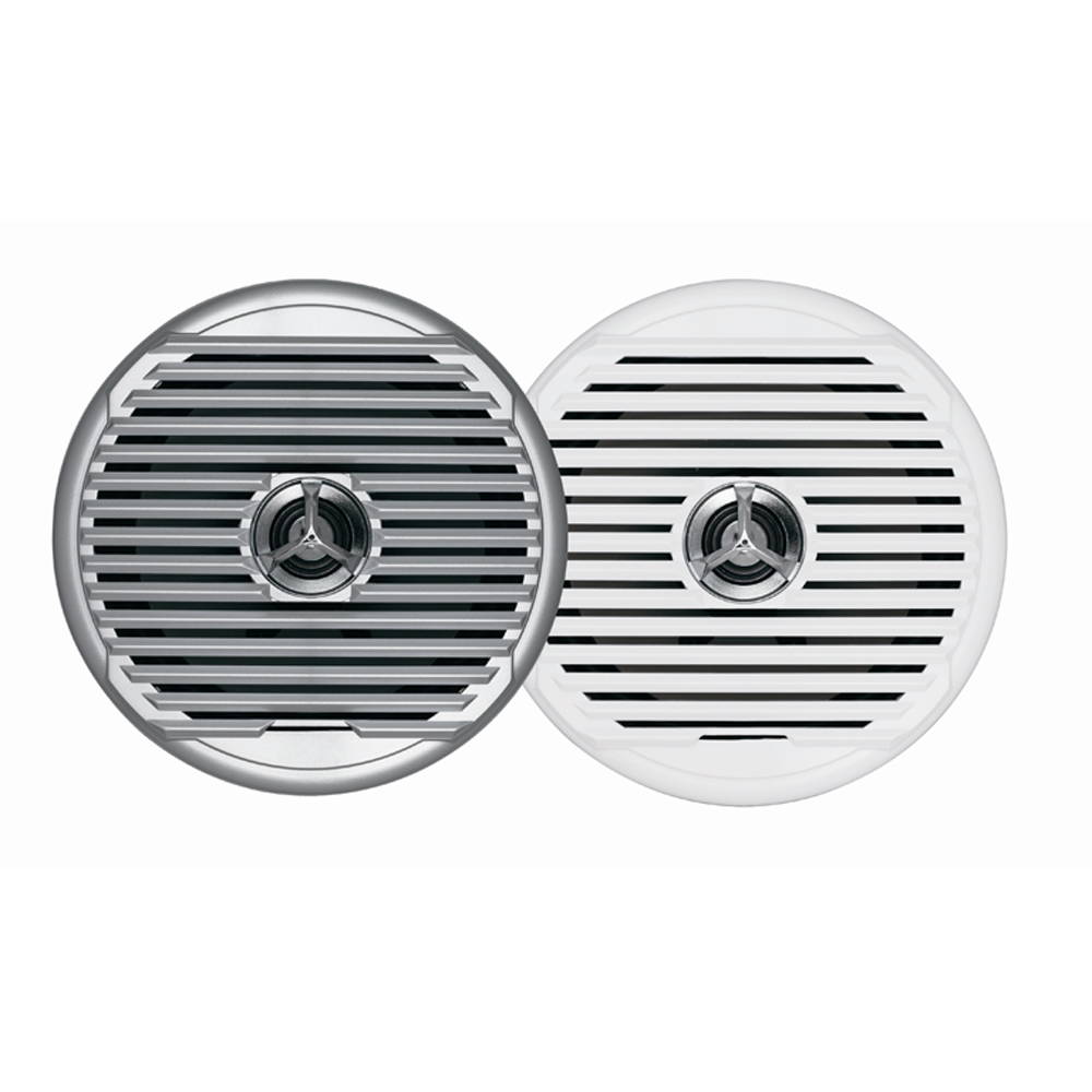 JENSEN MSX65R 6.5" High Performance Coaxial Speaker - (Pair) White/Silver Grills