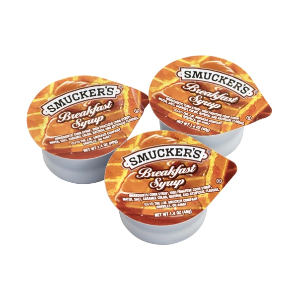 Breakfast Syrup Single Serve Packs, 1.4 oz Mini-Tub, 100/Box, Delivered in 1-4 Business Days