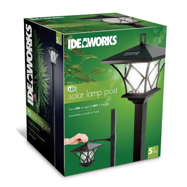 Ideaworks JB7424 Solar LED Lamp Pole