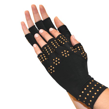 North American JB6769R-BLK Black Magnetic Therapy Gloves