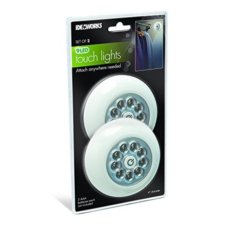 Ideaworks RET7300 White 2 LED Touch Lights Easy Installation